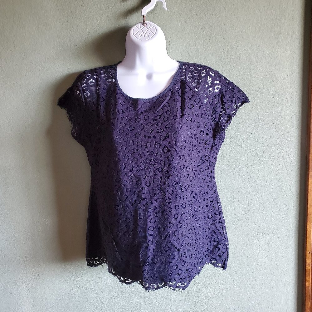 Plum Lace Sleeveless Top